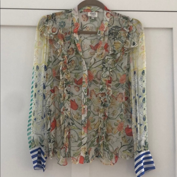 Floral Hemant and Nandita long sleeve blouse - Picture 1 of 1